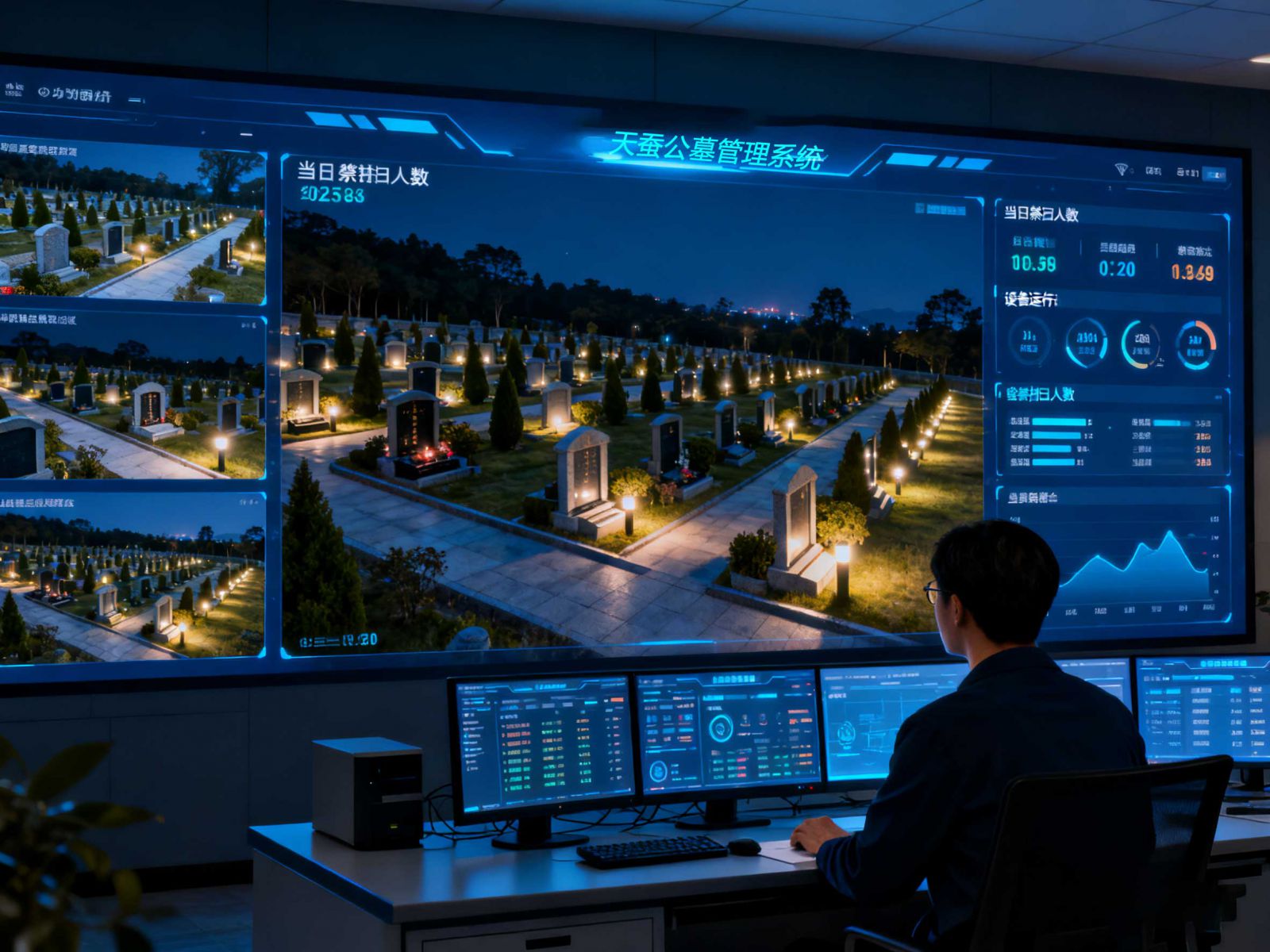 公墓管理系统监控功能界面