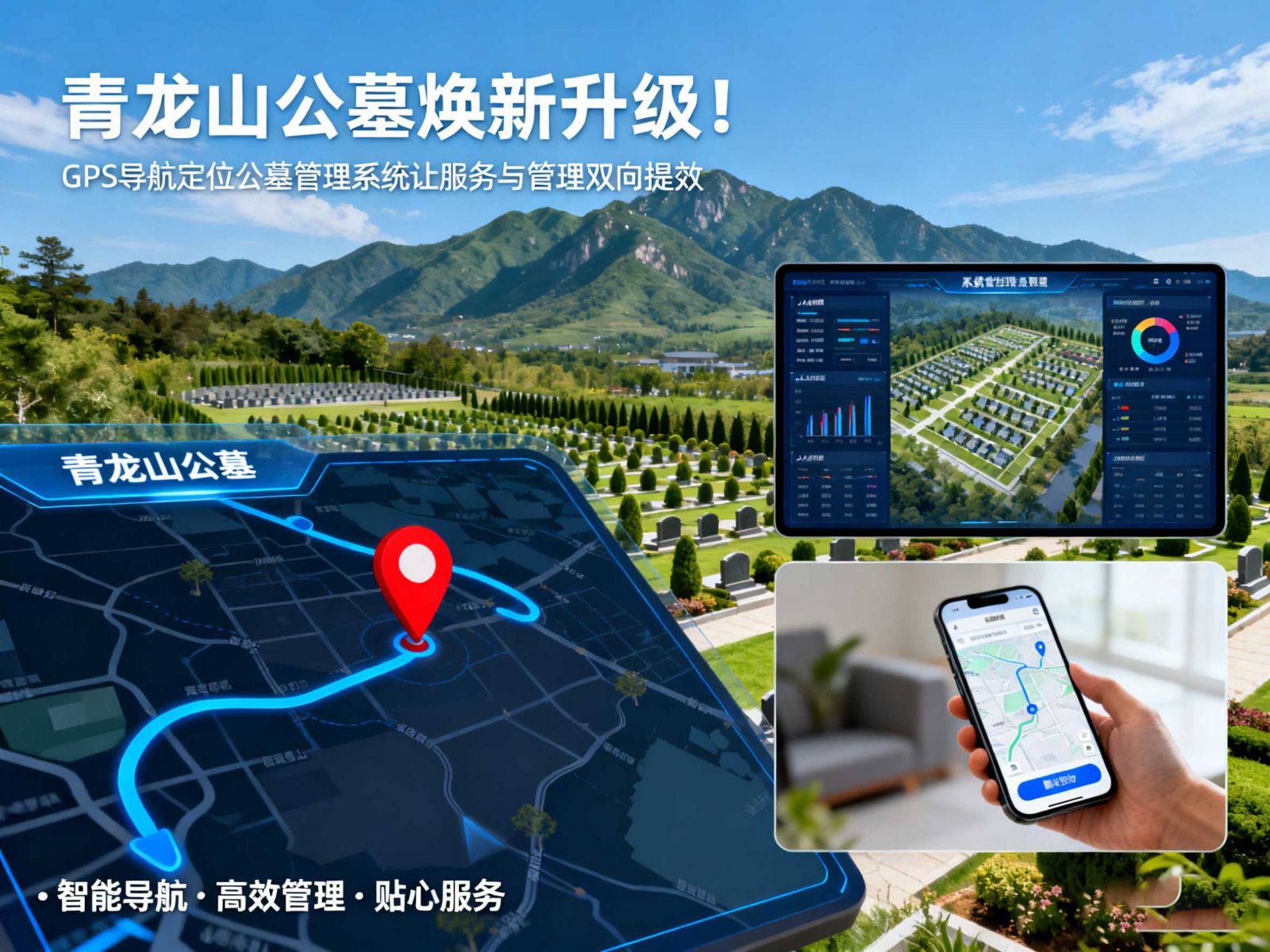 青龙山公墓使用公墓管理系统画面