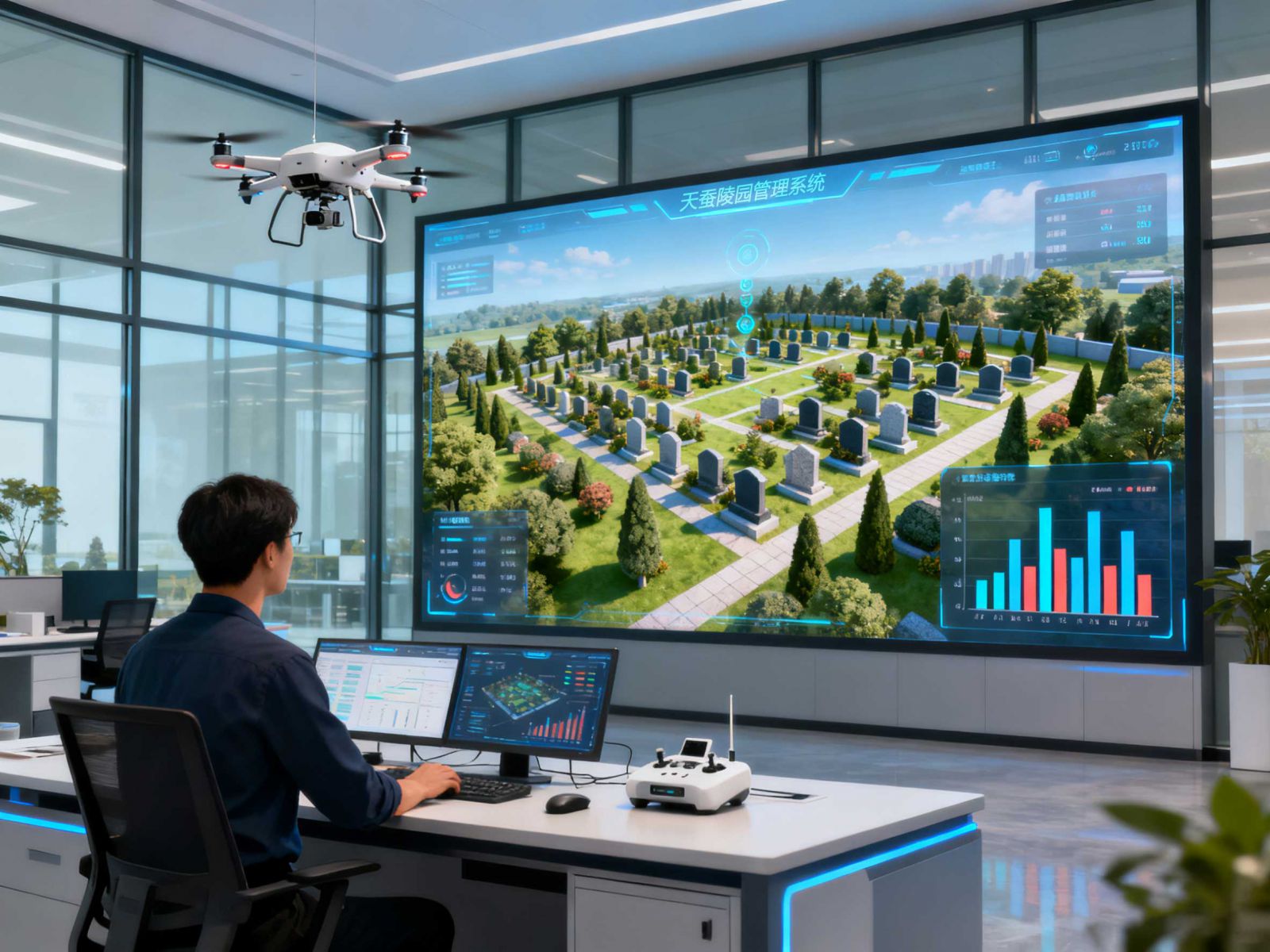 公墓管理系统园区监控界面