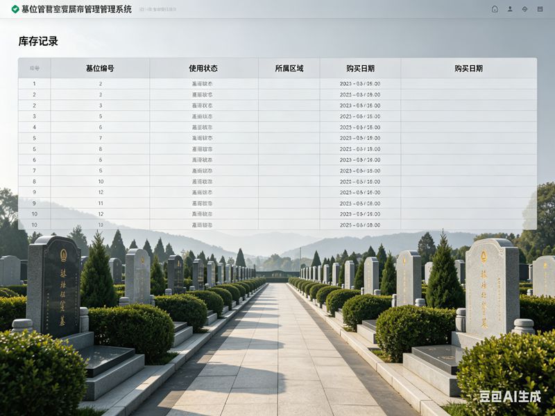 守好库存“生命线”——公墓管理系统库存记录的不可替代性