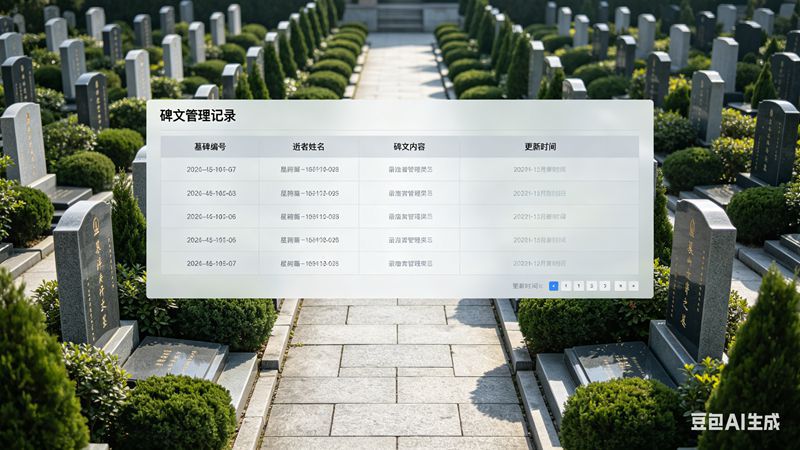筑牢人文防线——公墓管理系统碑文记录准确性的保障策略
